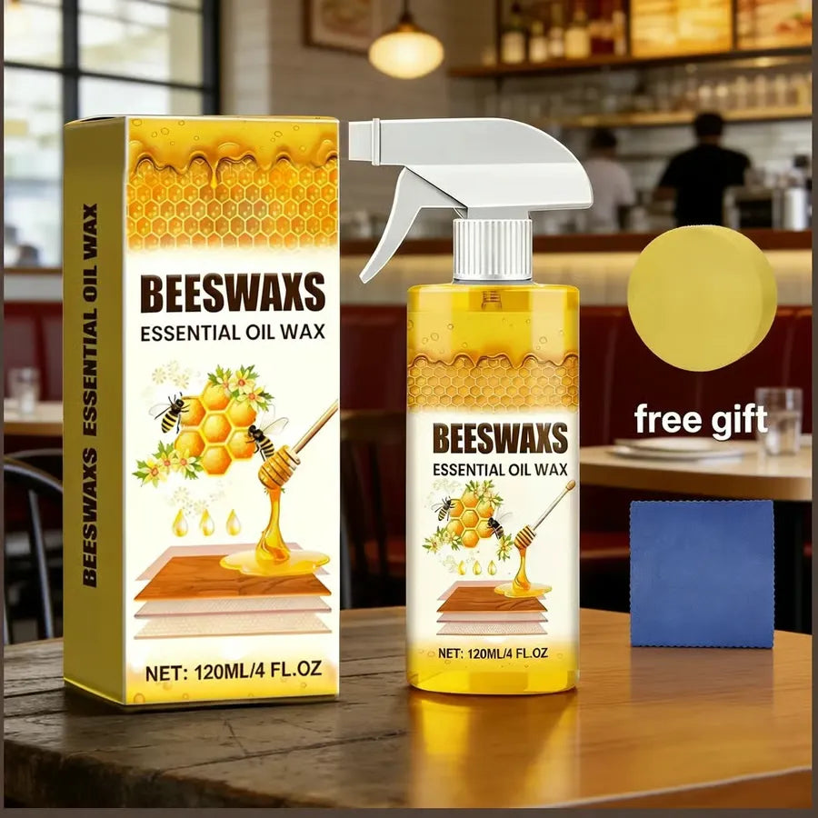 🔥LAST DAY 49% OFF - 🐝TrueRelief Beeswax Wood Polish Spray 120ml - ✨Shine & Protect Instantly 🏠