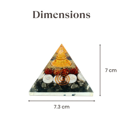 Lakshmi Yantra Pyramid With Free Raw Pyrite stone