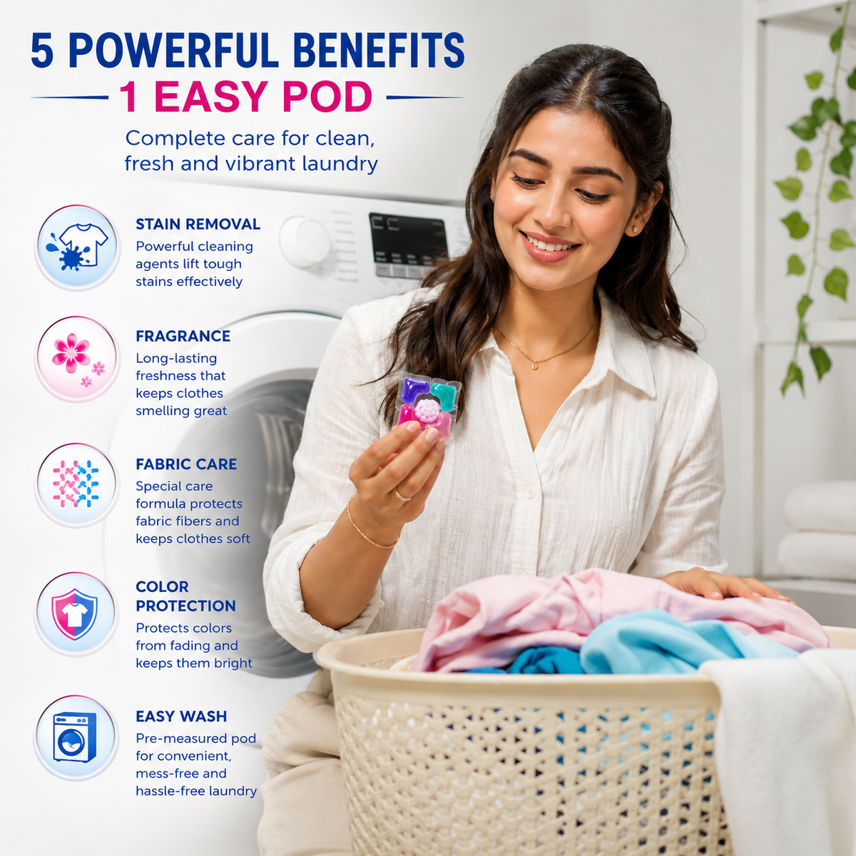 WASHORA™5 in 1 Laundry Power Detergent Pods