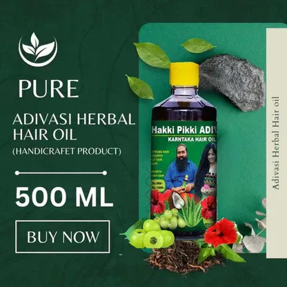Adivasi Hakki Pikki Herbal Hair Oil (pack of 2)