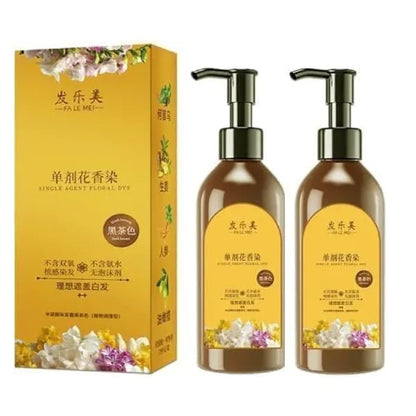 Japanese Hair Dye Shampoo – Long Lasting Natural Hair Dye Shampoo for Man & Women, Premium Japanese Natural for Women Black | Home Solution (Pack of 2)