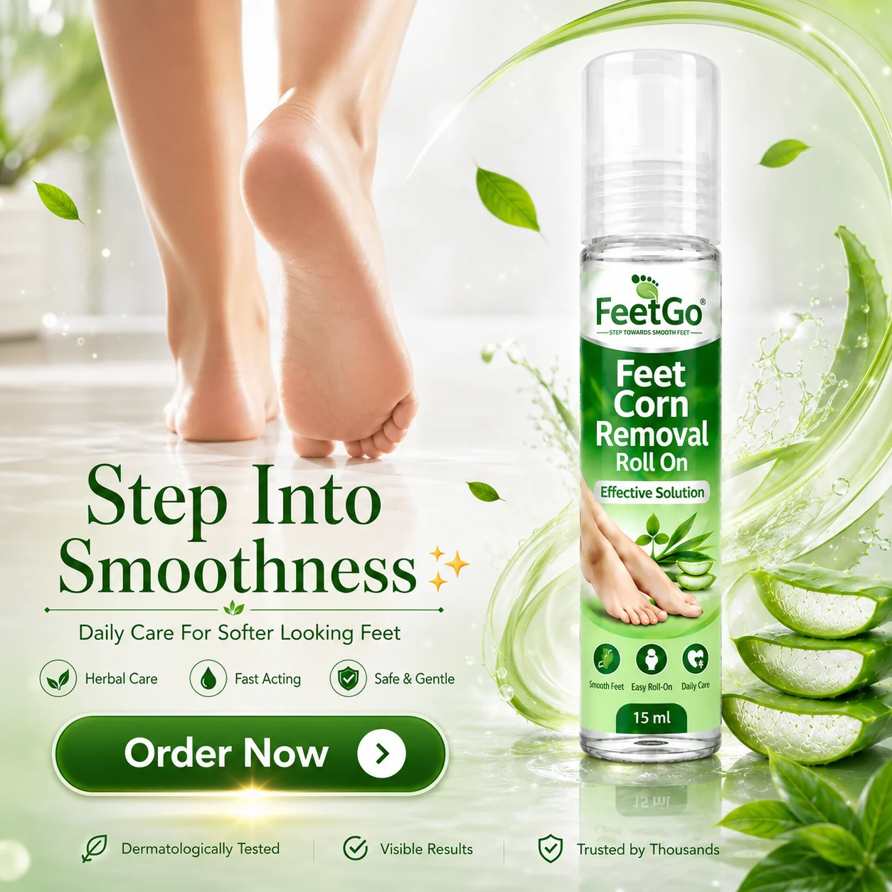 FeetGo Corn Removal Roll-On ( Buy 1 Get 1 Free)