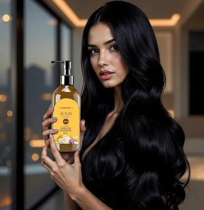 Japanese Hair Dye Shampoo – Long Lasting Natural Hair Dye Shampoo for Man & Women, Premium Japanese Natural for Women Black | Home Solution (Pack of 2)