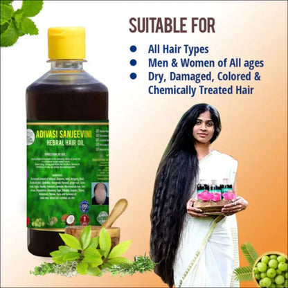 Adivasi Jeeva Sanjeevini Herbal Hair Growth oil